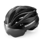 Preview: ROCKBROS | Fahrradhelm mit abnehmbarem Visier – Integrierter Schutzhelm (58-62 cm)