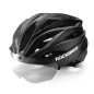 Preview: ROCKBROS | Fahrradhelm mit abnehmbarem Visier – Integrierter Schutzhelm (58-62 cm)