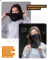 Preview: ROCKBROS | Halbe Sturmhaube Winter – Warmer Schlauchschal & Nackenwärmer, Unisex Outdoor-Maske