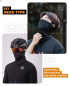 Preview: ROCKBROS | Halbe Sturmhaube Winter – Warmer Schlauchschal & Nackenwärmer, Unisex Outdoor-Maske