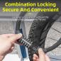 Preview: ROCKBROS | Fahrrad Kabelschloss – 5-stellige Zahlenkombination, Schwarz, Robust & Sicher