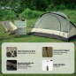 Preview: Qunature | Campingzelt – Wasserdichtes 2-Personen Rucksackzelt mit stabiler X-Struktur