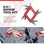 Preview: ROCKBROS | 8-in-1 Fahrrad-Multifunktionswerkzeug – Klappwerkzeug für schnelle Reparaturen, Kompakt und Vielseitig (Rot, Blau)