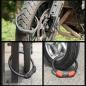 Preview: ROCKBROS | Fahrradschloss RKS502-BK – E-Bike Fünfziffern-Zahlenschloss, Rundschloss, PVC-beschichtet