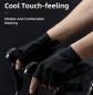 Preview: S221BK ROCKBROS Fahrrad Halbfingerhandschuhe Sonnenschutz Sommer Stoßdämpfend Handschuhe Fingerlos Sporthandschuhe für MTB Rennrad Ice Silk Schwarz