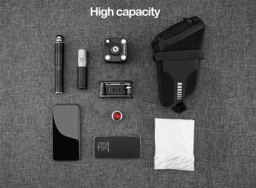 Preview: ROCKBROS | Fahrradsatteltasche – Satteltasche für MTB, Rennrad und Faltrad, ca. 1,5L, in Schwarz