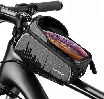 ROCKBROS | Fahrradtasche – Wasserdichte Rahmentasche mit Touchscreen-Handyhülle für Handys bis 6,5"