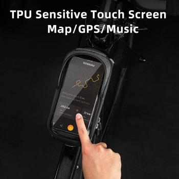 Preview: ROCKBROS | Fahrradtasche – Wasserdichte Rahmentasche mit Touchscreen-Handyhülle für Handys bis 6,5"