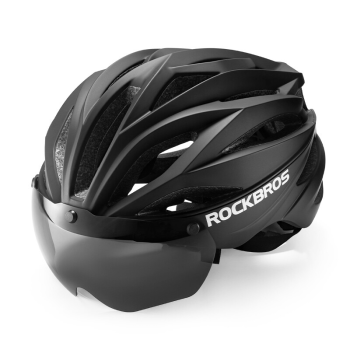 ROCKBROS | Fahrradhelm mit abnehmbarem Visier – Integrierter Schutzhelm (58-62 cm)