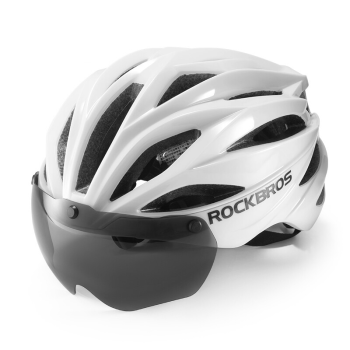 ROCKBROS | Fahrradhelm mit abnehmbarem Visier – Integrierter Schutzhelm (58-62 cm)