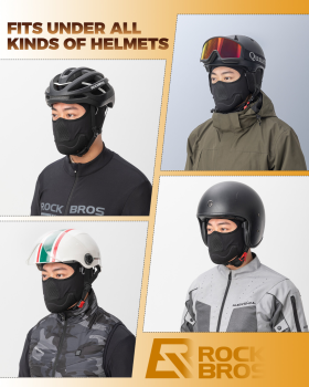 ROCKBROS | Motorrad Sturmhaube – Fleece Balaclava Kopfhaube für Schutz & Wärme, Fahrrad/Motorrad