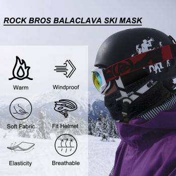 Preview: ROCKBROS | Sturmhaube Herbst/Winter – Reflektierende Balaclava für Herren und Damen