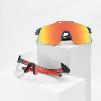 Preview: ROCKBROS | Polarisierte Sonnenbrille – Photochrome Fahrradbrille für Männer und Frauen, UV-Schutz, mit Myopie-Rahmen
