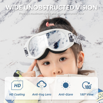 Qunature | Ski- & Snowboardbrille für Brillenträger – Antibeschlag, für Kinder