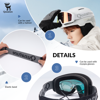 Qunature | Skibrille – Antibeschlag mit Doppelglas für Wintersport