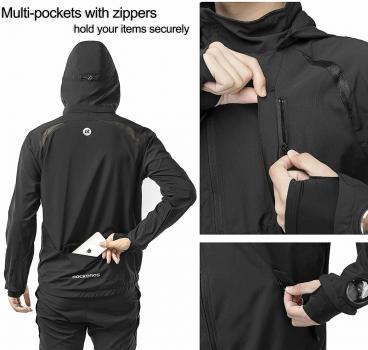 Preview: ROCKBROS | Winddichte Radjacke – Atmungsaktiv, Schnell Trocknend, Mit Touchscreen-Funktion & Reflektierenden Details (M-4XL)