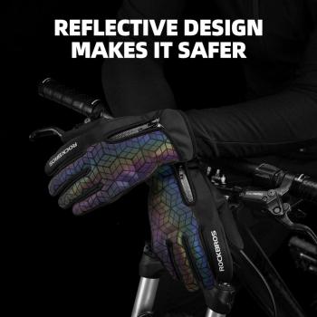 ROCKBROS | Winter Fahrradhandschuhe - WARM, WINDDICHT, TOUCHSCREEN, REFLEKTIEREND