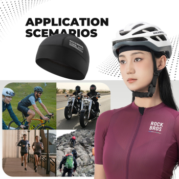 ROCKBROS | COOLMAX Fahrradkappe – Unterziehmütze für Helm, Sommermütze mit UPF50 Sonnenschutz