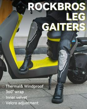 ROCKBROS | Thermo Bein Gamaschen + Fahrrad Überschuhe Winddicht Outdoors