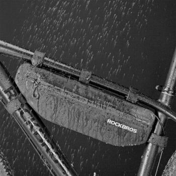 Preview: ROCKBROS | Rahmentasche – 100% wasserdichte Dreiecktasche für Fahrräder, in Schwarz