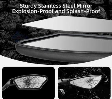 ROCKBROS | Fahrradspiegel – HD Rückspiegel, 360° drehbar, explosionsbeständig, für 21–26 mm Lenker