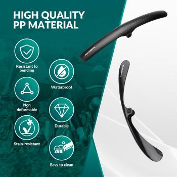 Preview: ROCKBROS | Fahrrad Schutzblech Set – Vorne und Hinten, Schnellspanner, Verstellbar, 27,5 Zoll, Leichtgewicht