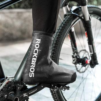 Preview: ROCKBROS | Wasserdicht Überschuhe Shoecover Überzieher Rennrad MTB für Outdoor-Sports Radsport Wandern, Angeln, Klettern Abdeckung Windfest Damen Herren Unisex Schwarz