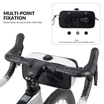 Preview: 3011002400 (white, black, grey, green, orange), ROCKBROS handlebar bag bike bag patented design front bag