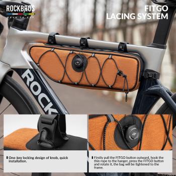 Preview: 3012004300(orange, white, grey, green, black), ROCKBROS frame bag bicycle top tube bag water resistant 2L for MTB road bike