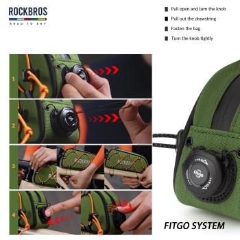 Preview: 3012004500 (green, white, grey, orange, black), ROCKBROS bicycle top tube bag frame bag bag for MTB road bike 5 color 0.7L