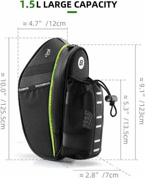 Preview: ROCKBROS | Satteltasche – Fahrradtasche mit Flaschenhalter (ohne Flasche)