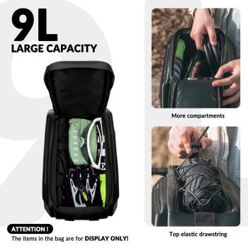 Preview: ROCKBROS | Fahrradtasche – Gepäckträgertasche mit Regenschutz, 9L, für Sattel und Gepäckträger