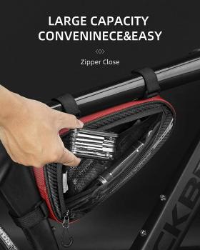 Preview: ROCKBROS | Rahmentasche – Wasserdichte Dreiecktasche für Mountainbike und Rennrad