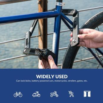 Preview: ROCKBROS | Fahrrad Faltschloss mit 2 Schlüsseln – 65 cm, Tragbar, Robust, für Rennrad, MTB, E-Bikes und mehr