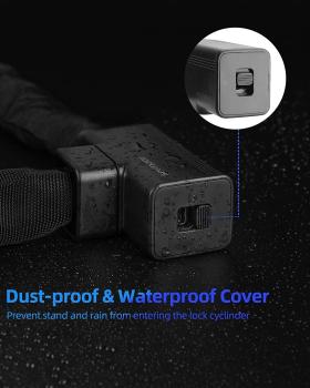 Preview: ROCKBROS | Fahrrad-Kettenschloss – 8 mm Kette mit 2 Schlüsseln, Hochsicher für Fahrrad und Motorrad