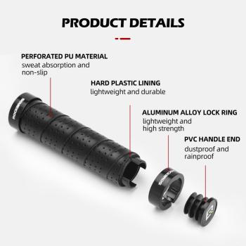 Preview: 40210001001, ROCKBROS Bicycle Grips Anti-Slip Handlebar Grips Lock-On MTB Bicycle Grips PU