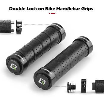 Preview: 40210001001, ROCKBROS Bicycle Grips Anti-Slip Handlebar Grips Lock-On MTB Bicycle Grips PU