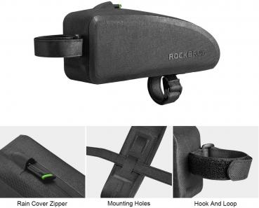 Preview: ROCKBROS | Rahmentasche – Wasserdichte Oberrohrtasche für MTB und Rennrad, 1,6L / 1L