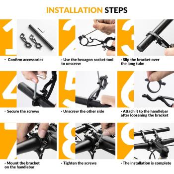 ROCKBROS | Lenkerverlängerung – Robuster Lenkerhalter für Fahrräder – Erweiterungshalterung für mehr Komfort und Flexibilität