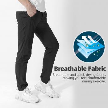 Preview: ROCKBROS | Lange Fahrradhose – Atmungsaktive Radhose für Herren und Damen – Schnelltrocknend für Radfahren, Joggen und Wandern (M-4XL)