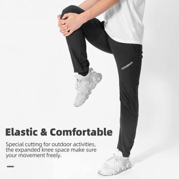 Preview: ROCKBROS | Lange Fahrradhose – Atmungsaktive Radhose für Herren und Damen – Schnelltrocknend für Radfahren, Joggen und Wandern (M-4XL)