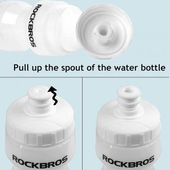 Preview: ROCKBROS | Fahrrad-Trinkflasche – 600 ml BPA-frei | Robuste Radflasche für Outdoor-Sportarten