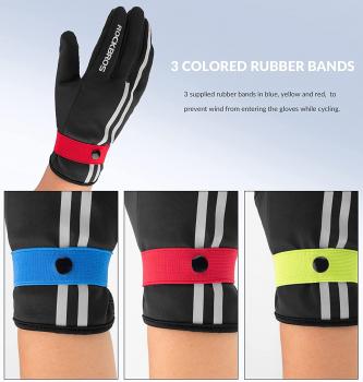 ROCKBROS | Fahrradhandschuhe für Herren – Warme Winterhandschuhe, Vollfinger, Touchscreen-fähig für Outdoor-Sportarten (Radfahren, Wandern, Klettern) – Größen M-XXL
