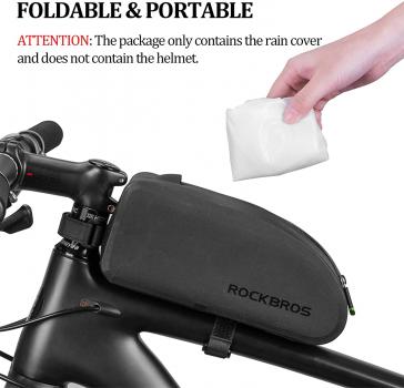 ROCKBROS | Helmüberzug Helmet Cover – Wasserdichte Regenkappe für Fahrradhelm (Schwarz, Weiß, Grün)