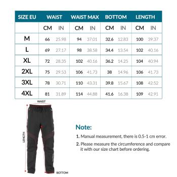 Preview: ROCKBROS | Lange Fahrradhose Herren – Winter Radhose, Winddicht & Warm