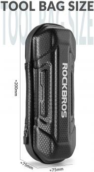 ROCKBROS | Fahrrad Zubehör Organizer Tasche – Tragbar, Multifunktional für Reparaturwerkzeuge, Minipumpe, Schwarz