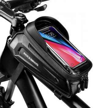 ROCKBROS | Fahrradrahmentasche – Wasserdichte Handytasche für Fahrräder, geeignet für Geräte bis 6,5''