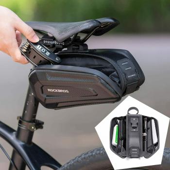 Preview: ROCKBROS | Satteltasche – Wasserdichte Fahrradtasche mit 3D Hard Shell für zusätzlichen Schutz