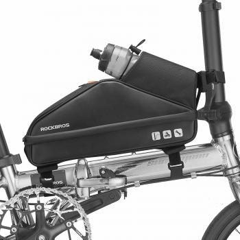 ROCKBROS | Fahrradtasche – Wasserdichte Rahmentasche im Dreieck-Design mit Wasserflasche