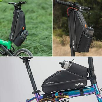 Preview: B83, ROCKBROS Bicycle Bag Waterproof Frame Bag Triangle Bag with Water Bottle